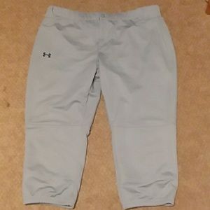Juniors Girls XL Grey Softball Under Armour pants